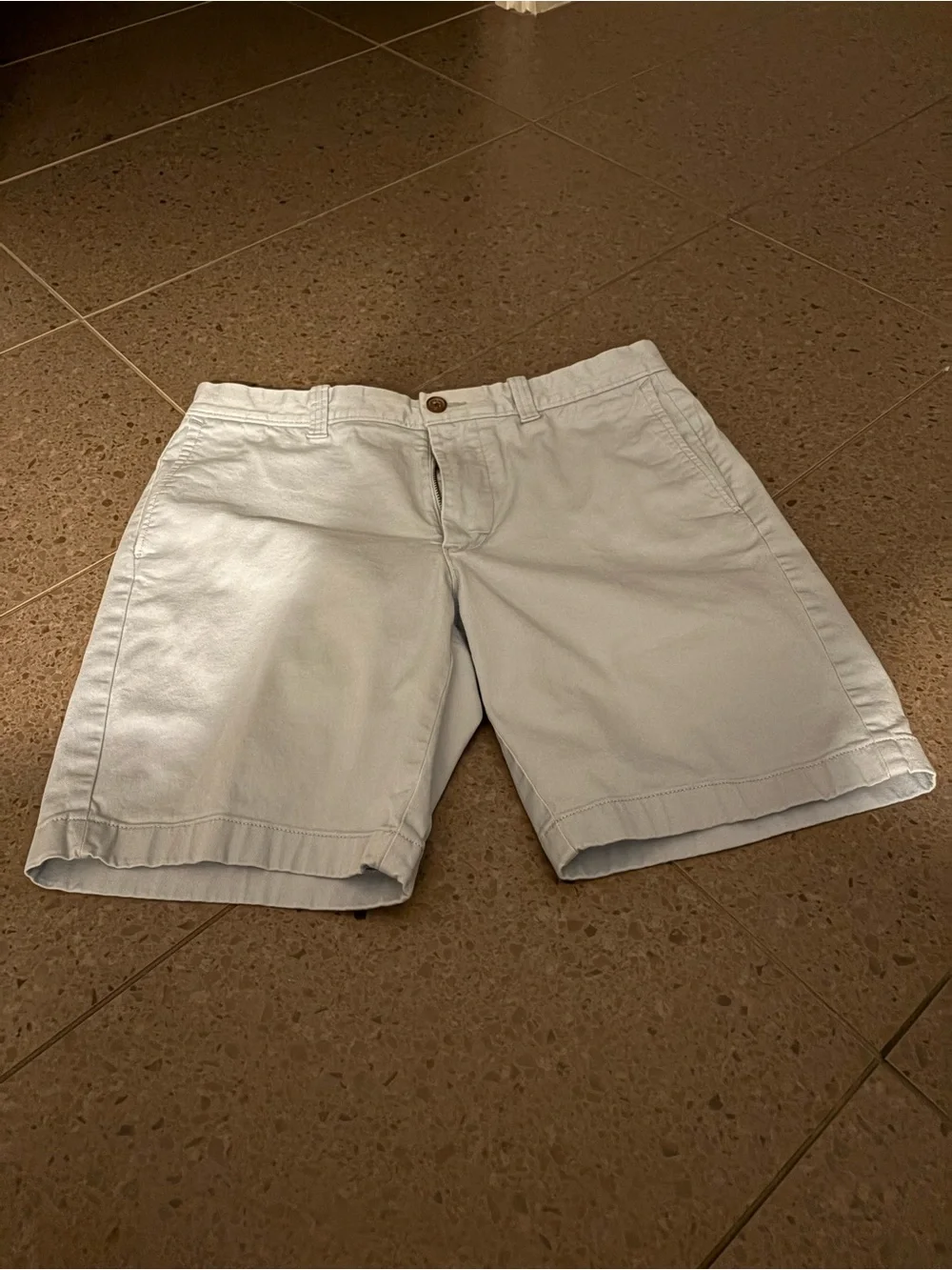 J. Crew Men’s Light Blue Cotton Flat-Front Shorts